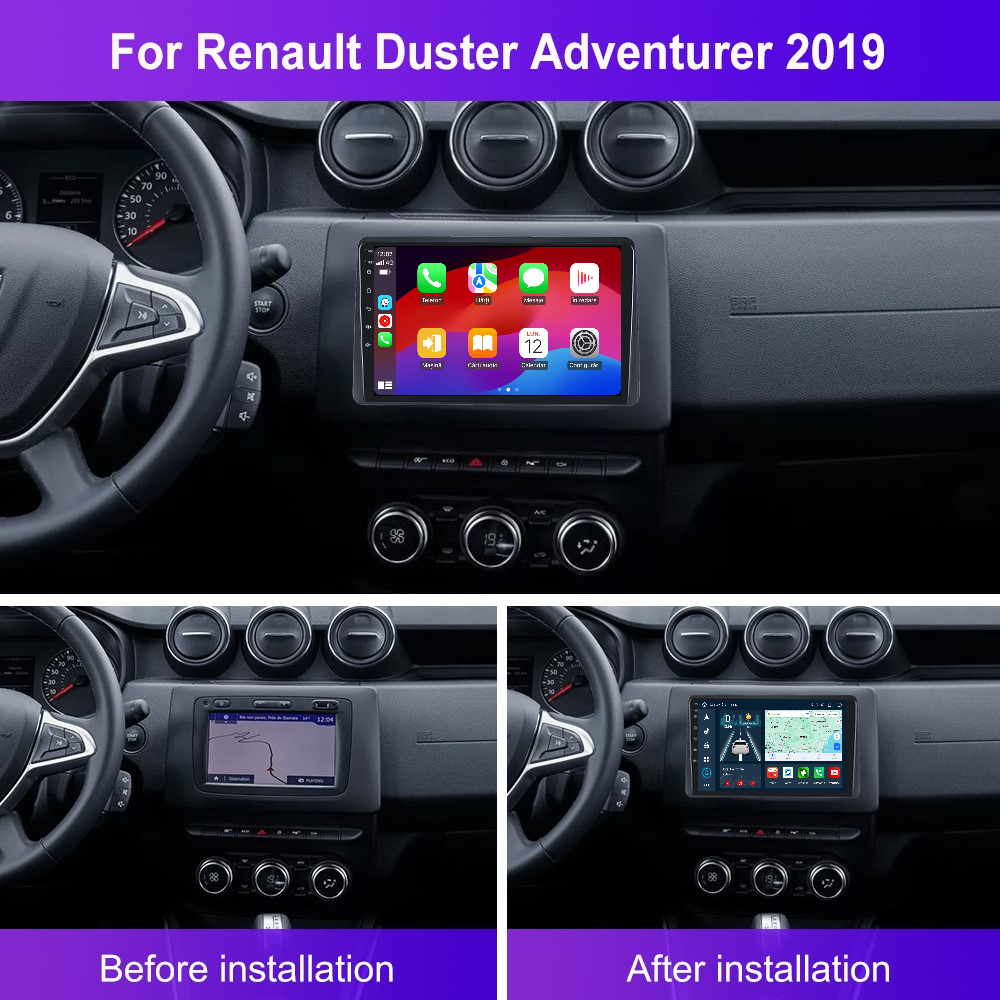 Navigatie dedicata Dacia Duster (2019-2022) cu Android 14, 4 GB RAM 64 GB ROM, OCTA-CORE, Carplay si Android auto, Slot SIM 4G, ventilator de racire activ, ecran 10 inch HD