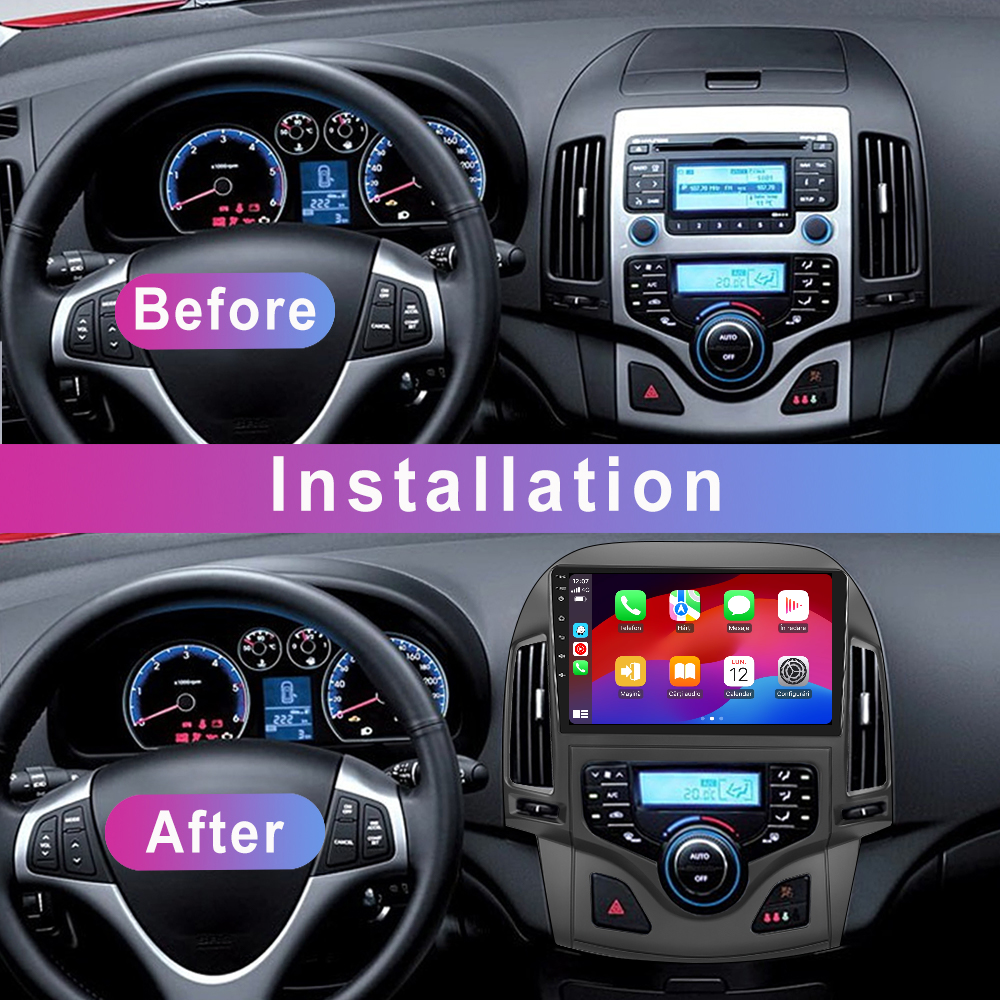 Navigatie dedicata Hyundai I30 (2009) Android 14, 8 GB RAM 128 GB ROM, OCTA-CORE 2.0Mhz, Carplay si Android auto, Slot SIM 4G, ventilator de racire activ, ecran 9 inch HD