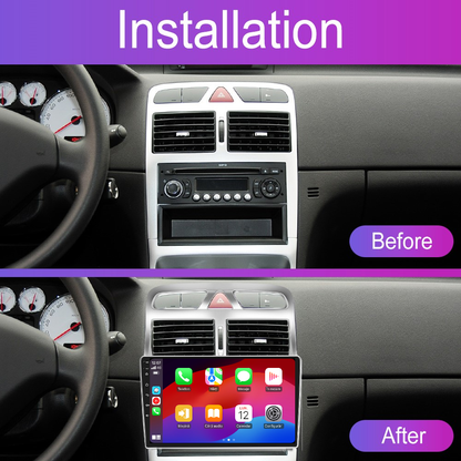 Navigatie dedicata Peugeot 307 (2007-2013) 2GB RAM 32GB ROM, Android 14, Carplay si Android Auto, cooler racire, ecran HD 9 inch