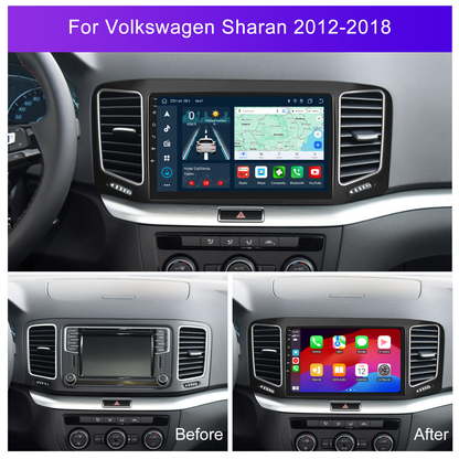 Navigatie dedicata Volkswagen Sharan (2012-2018) cu Android 14, 4 GB RAM 64 GB ROM, OCTA-CORE, Carplay si Android auto, Slot SIM 4G, ventilator de racire activ, ecran 9 inch HD