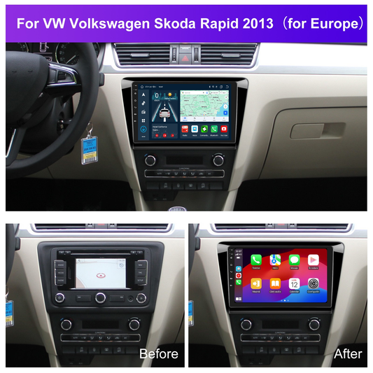 Navigatie dedicata Skoda Rapid / Seat Toldeo (2012-2019) 2GB RAM 32GB ROM, Android 14, Carplay si Android Auto, cooler racire, ecran HD 9 inch