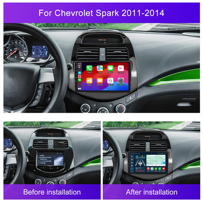 Navigatie dedicata Chevrolet Spark (2011-2014) cu Android 14, 4 GB RAM 64 GB ROM, OCTA-CORE, Carplay si Android auto, Slot SIM 4G, ventilator de racire activ, ecran 9 inch HD