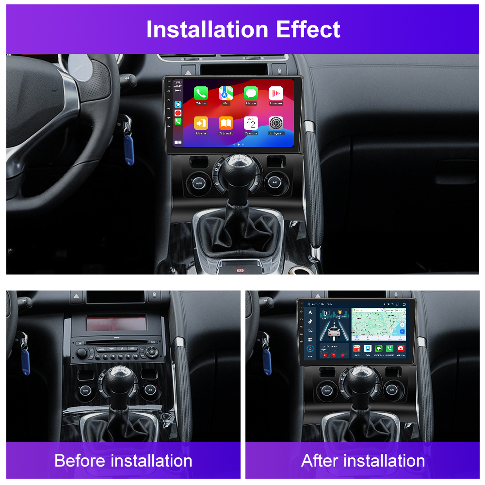 Navigatie dedicata Peugeot 3008 (2013) cu Android 14, 4 GB RAM 64 GB ROM, OCTA-CORE, Carplay si Android auto, Slot SIM 4G, ventilator de racire activ, ecran 9 inch HD