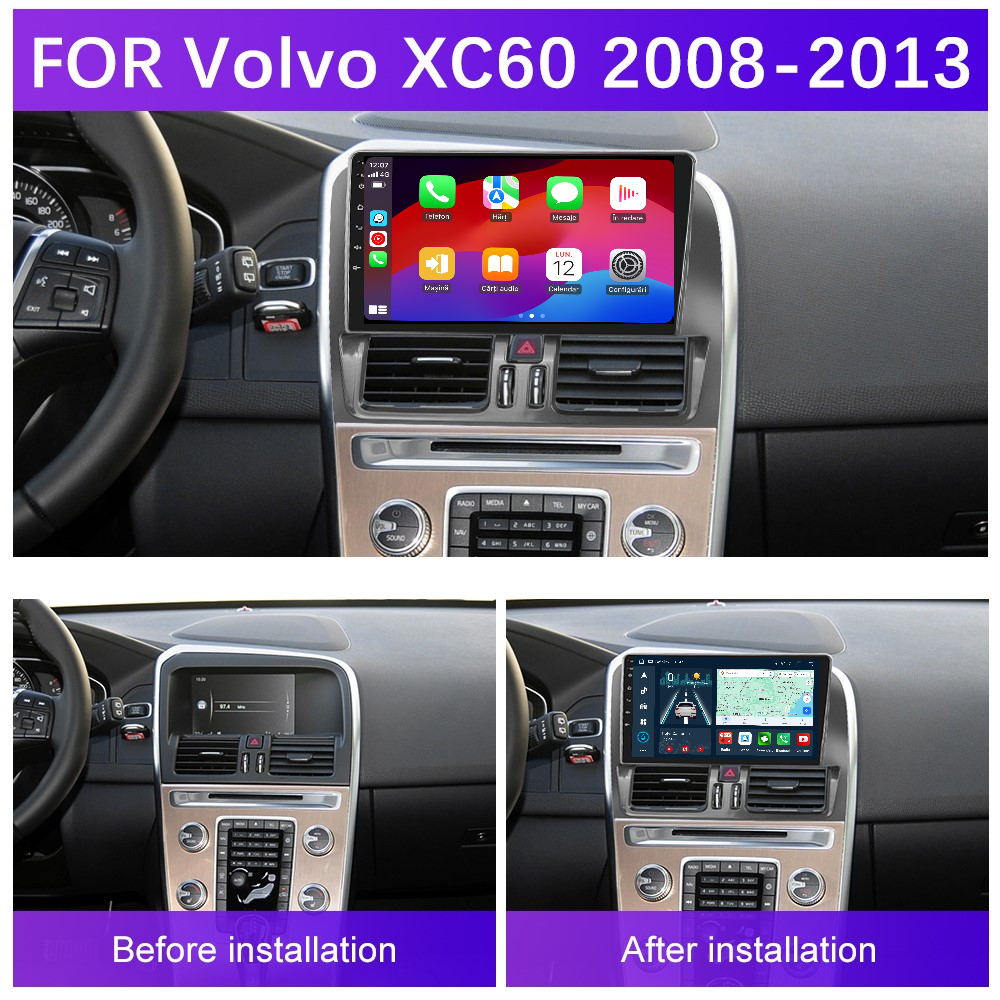 Navigatie dedicata VOLVO XC60 (2008-2013) cu Android 14, 4 GB RAM 64 GB ROM, OCTA-CORE, Carplay si Android auto, Slot SIM 4G, ventilator de racire activ, ecran 9 inch HD