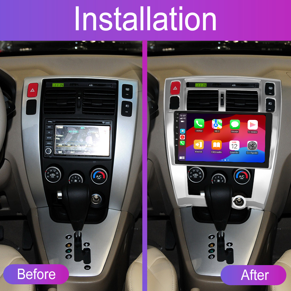 Navigatie dedicata Hyundai Tucson (2006-2013) 2GB RAM 32GB ROM, Android 14, Carplay si Android Auto, cooler racire, ecran HD 10.1 inch