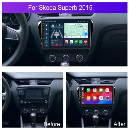 Navigatie dedicata Skoda Superb (2015) cu Android 14, 4 GB RAM 64 GB ROM, OCTA-CORE, Carplay si Android auto, Slot SIM 4G, ventilator de racire activ, ecran 10 inch HD