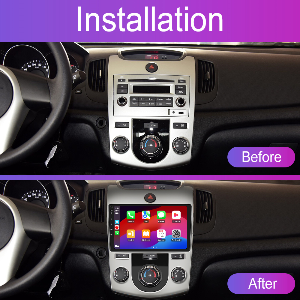 Navigatie dedicata KIA Forte (2009-2017) 2GB RAM 32GB ROM, Android 14, Carplay si Android Auto, cooler racire, ecran HD 9 inch