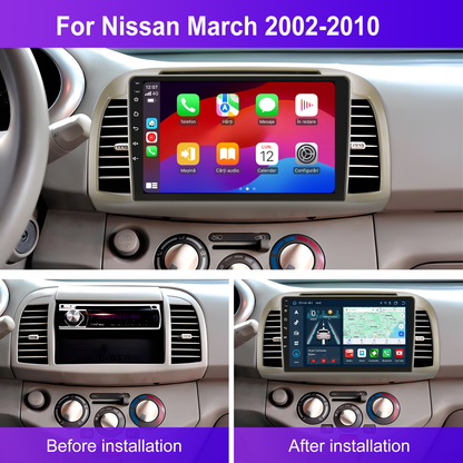 Navigatie dedicata Nissan March (2002-2010) 2GB RAM 32GB ROM, Android 14, Carplay si Android Auto, cooler racire, ecran HD 9 inch