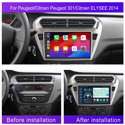 Navigatie dedicata Peugeot 301/Citroen Elysee (2014) cu Android 14, 4 GB RAM 64 GB ROM, OCTA-CORE, Carplay si Android auto, Slot SIM 4G, ventilator de racire activ, ecran 9 inch HD