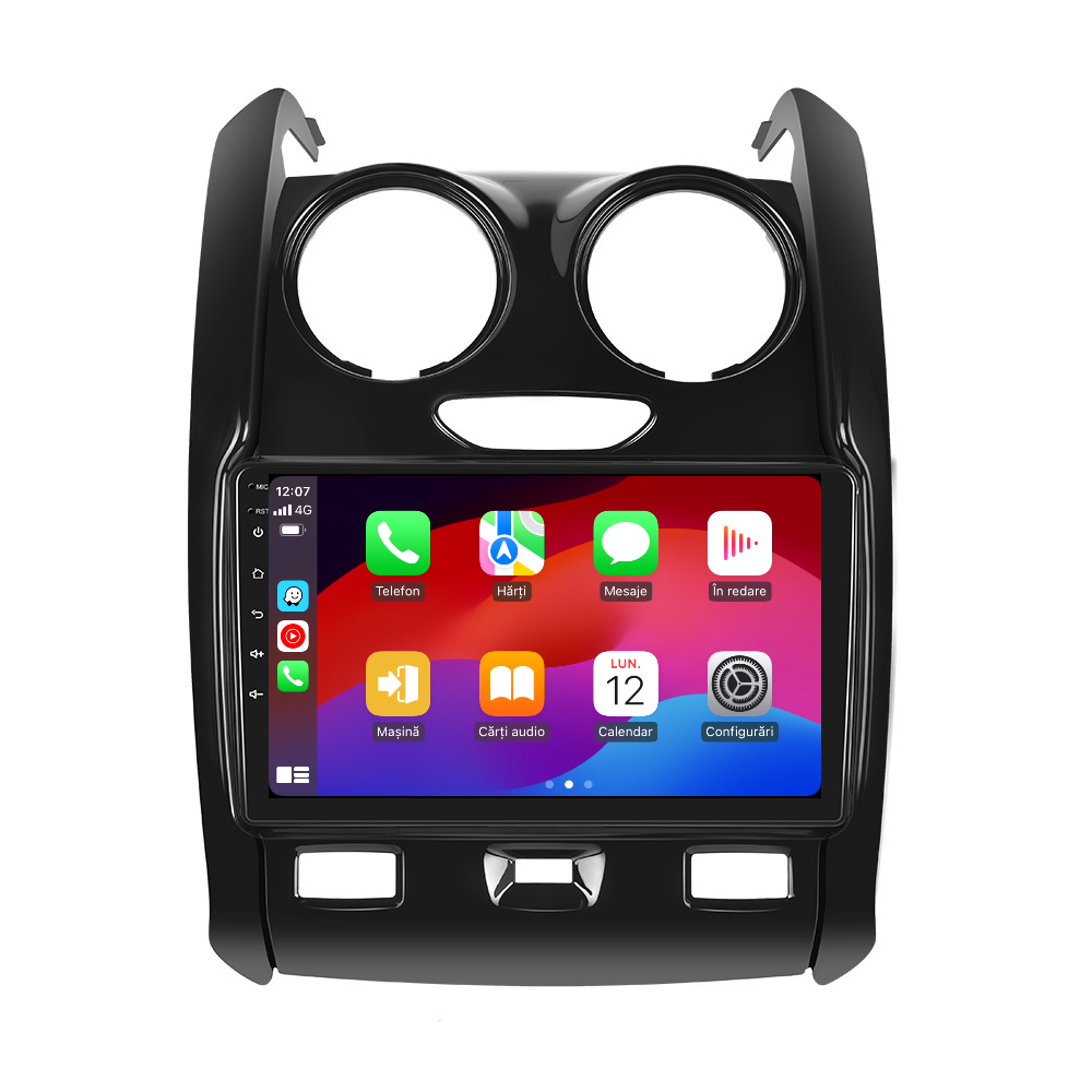 Navigatie dedicata Dacia Duster (2012-2019) Android 14, 8 GB RAM 128 GB ROM, OCTA-CORE 2.0Mhz, Carplay si Android auto, Slot SIM 4G, ventilator de racire activ, ecran 9 inch HD