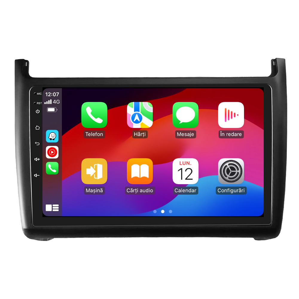 Navigatie dedicata VW POLO (2011-2016) Android 14, 8 GB RAM 128 GB ROM, OCTA-CORE 2.0Mhz, Carplay si Android auto, Slot SIM 4G, ventilator de racire activ, ecran 9 inch HD