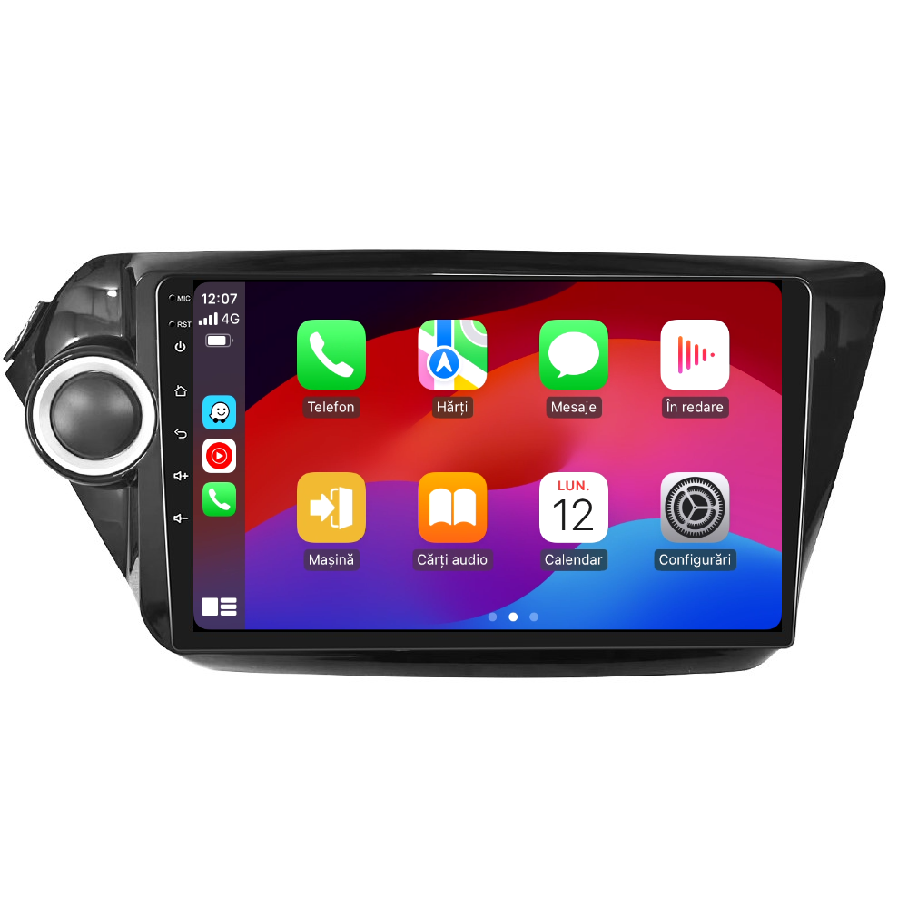 Navigatie dedicata Kia RIO (2011-2016) cu Android 14, 4 GB RAM 64 GB ROM, OCTA-CORE, Carplay si Android auto, Slot SIM 4G, ventilator de racire activ, ecran 9 inch HD