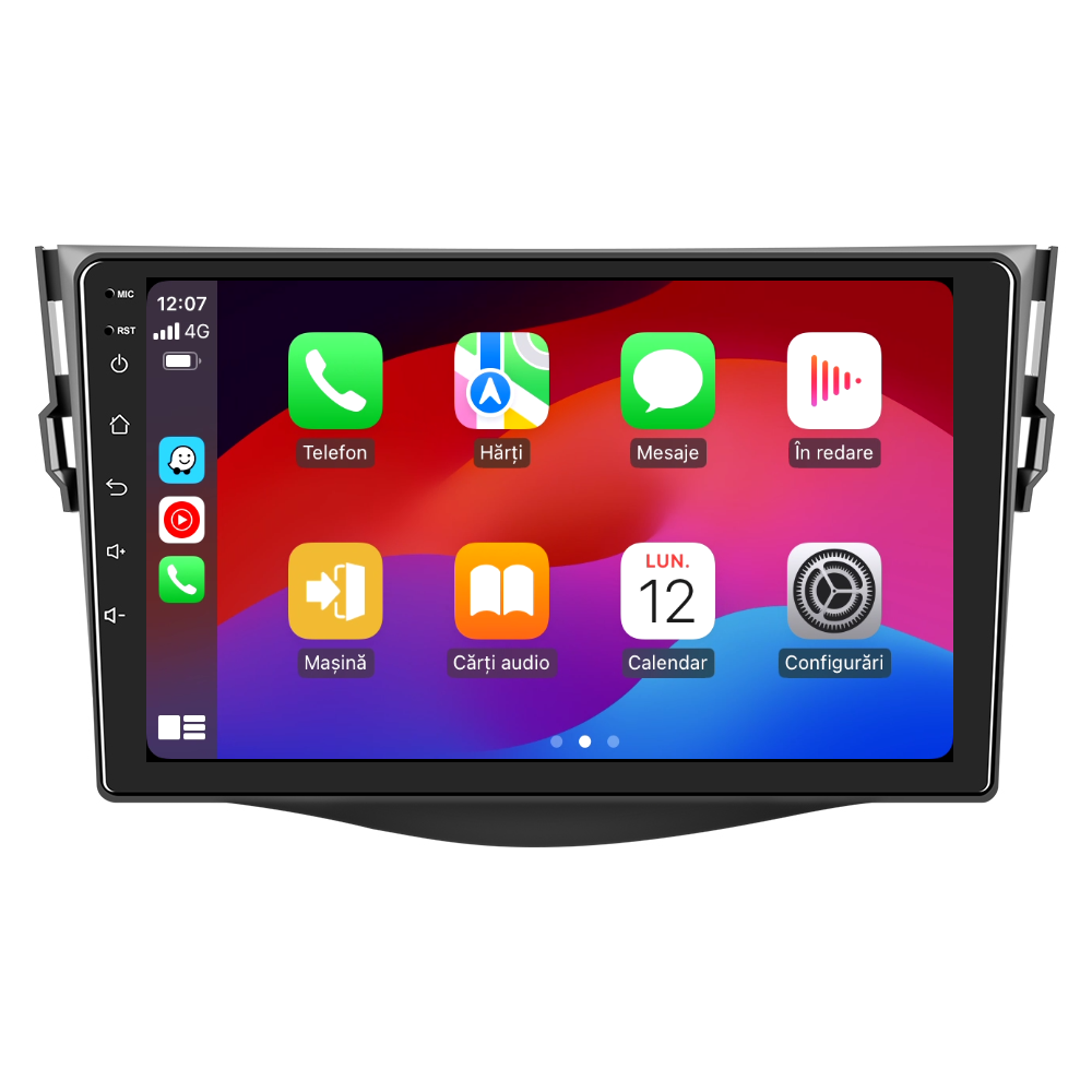 Navigatie dedicata Toyota RAV4 (2007-2011) cu Android 14, 4 GB RAM 64 GB ROM, OCTA-CORE, Carplay si Android auto, Slot SIM 4G, ventilator de racire activ, ecran 9 inch HD