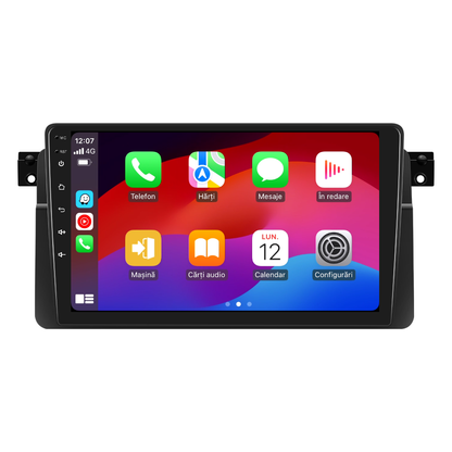 Navigatie dedicata BMW E46 (1999-2005) cu Android 14, 4 GB RAM 64 GB ROM, OCTA-CORE, Carplay si Android auto, Slot SIM 4G, ventilator de racire activ, ecran 9 inch HD