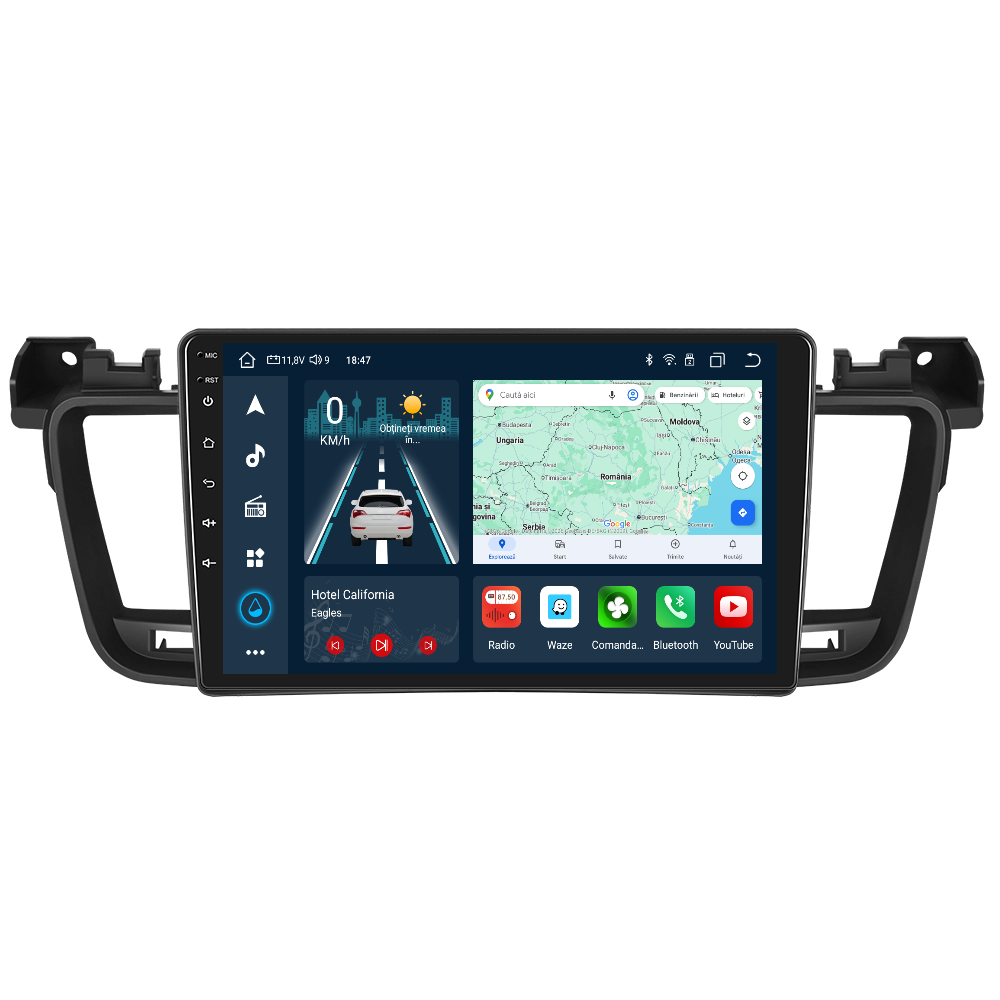 Navigatie dedicata Peugeot 508 (2011-2018) cu Android 14, 4 GB RAM 64 GB ROM, OCTA-CORE, Carplay si Android auto, Slot SIM 4G, ventilator de racire activ, ecran 9 inch HD