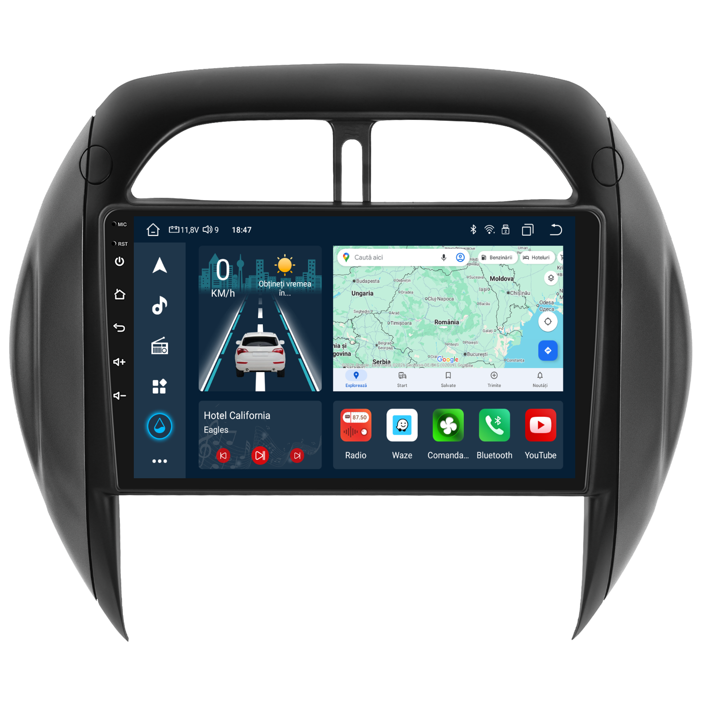 Navigatie dedicata Toyota RAV4 (2003-2005) cu Android 14, 4 GB RAM 64 GB ROM, OCTA-CORE, Carplay si Android auto, Slot SIM 4G, ventilator de racire activ, ecran 9 inch HD