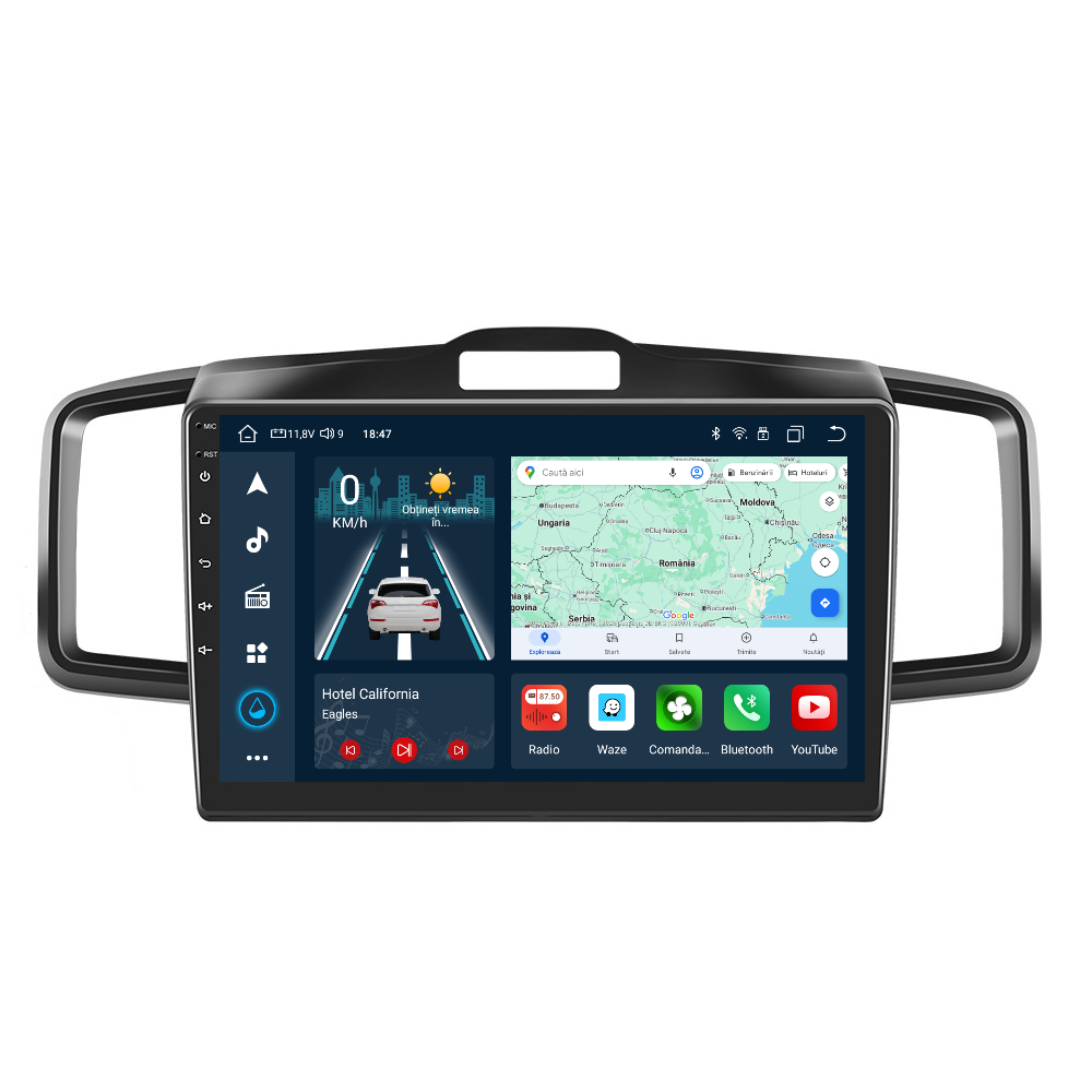 Navigatie dedicata Honda Feed (2008-2015) cu Android 14, 4 GB RAM 64 GB ROM, OCTA-CORE, Carplay si Android auto, Slot SIM 4G, ventilator de racire activ, ecran 10.1 inch HD