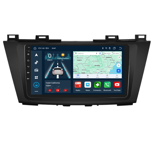 Navigatie dedicata Mazda 5 (2011-2013) cu Android 14, 4 GB RAM 64 GB ROM, OCTA-CORE, Carplay si Android auto, Slot SIM 4G, ventilator de racire activ, ecran 9 inch HD