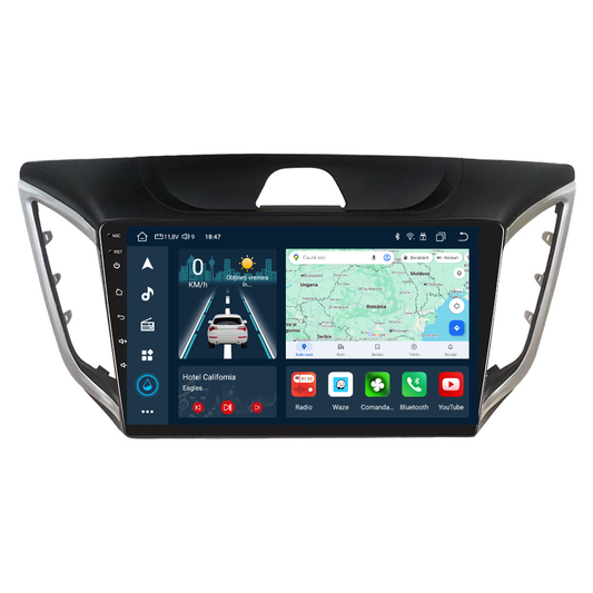 Navigatie dedicata Hyundai IX25 (2015-2018) cu Android 14, 4 GB RAM 64 GB ROM, OCTA-CORE, Carplay si Android auto, Slot SIM 4G, ventilator de racire activ, ecran 10.1 inch HD