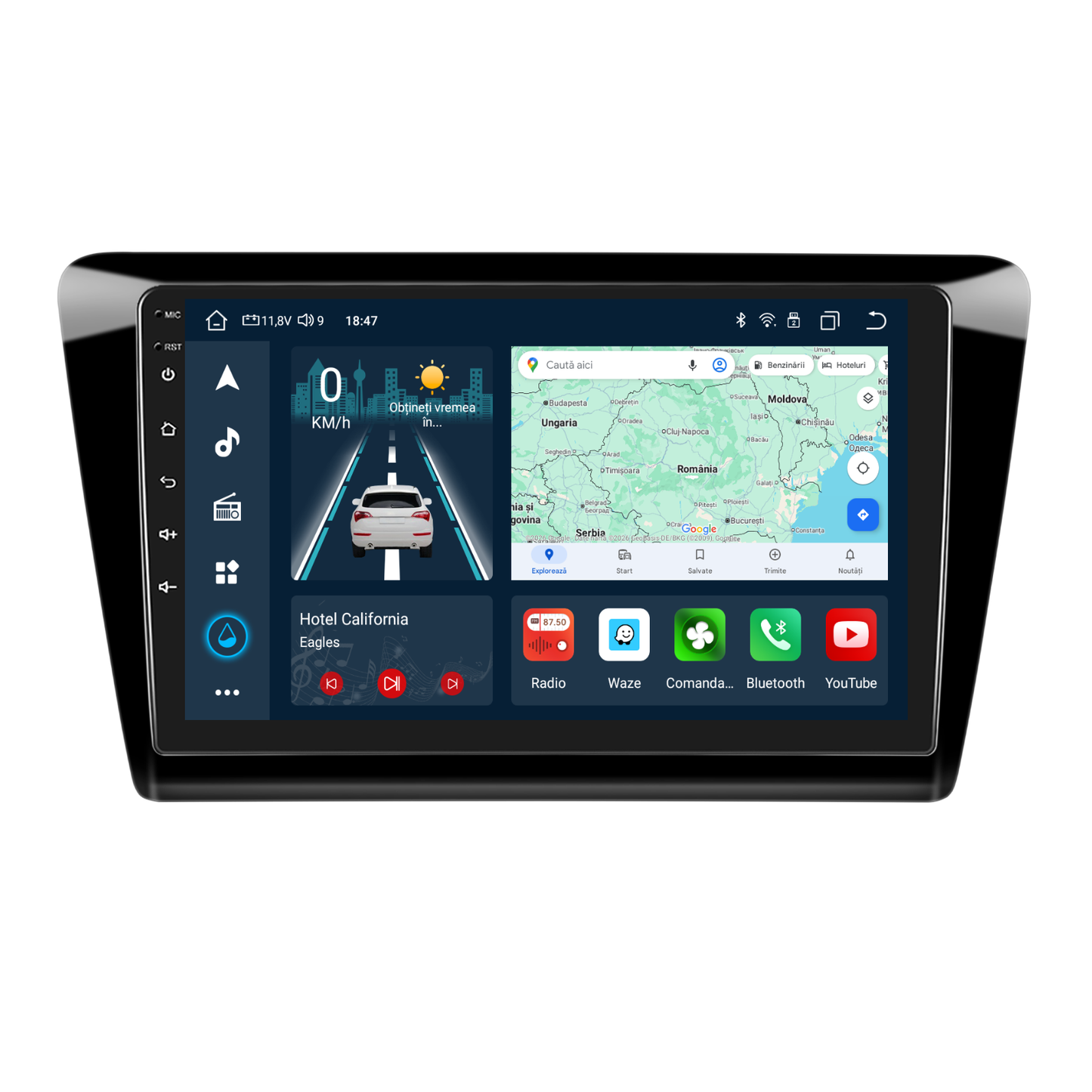 Navigatie dedicata Skoda Rapid / Seat Toldeo (2012-2019) cu Android 14, 4 GB RAM 64 GB ROM, OCTA-CORE, Carplay si Android auto, Slot SIM 4G, ventilator de racire activ, ecran 9 inch HD