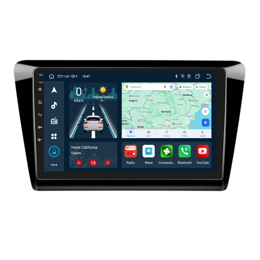 Navigatie dedicata Skoda Rapid / Seat Toldeo (2012-2019) cu Android 14, 4 GB RAM 64 GB ROM, OCTA-CORE, Carplay si Android auto, Slot SIM 4G, ventilator de racire activ, ecran 9 inch HD