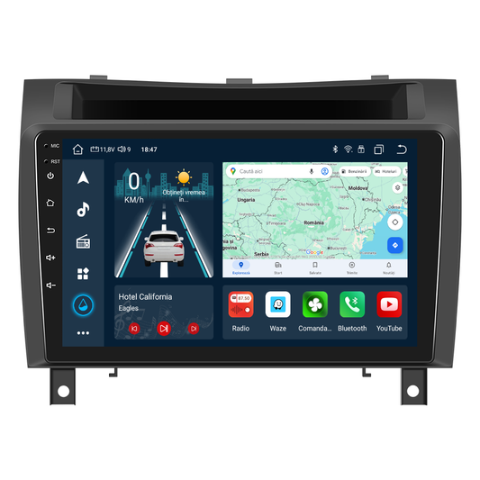 Navigatie dedicata Mercedes-Benz SLK (2010) cu Android 14, 4 GB RAM 64 GB ROM, OCTA-CORE, Carplay si Android auto, Slot SIM 4G, ventilator de racire activ, ecran 9 inch HD