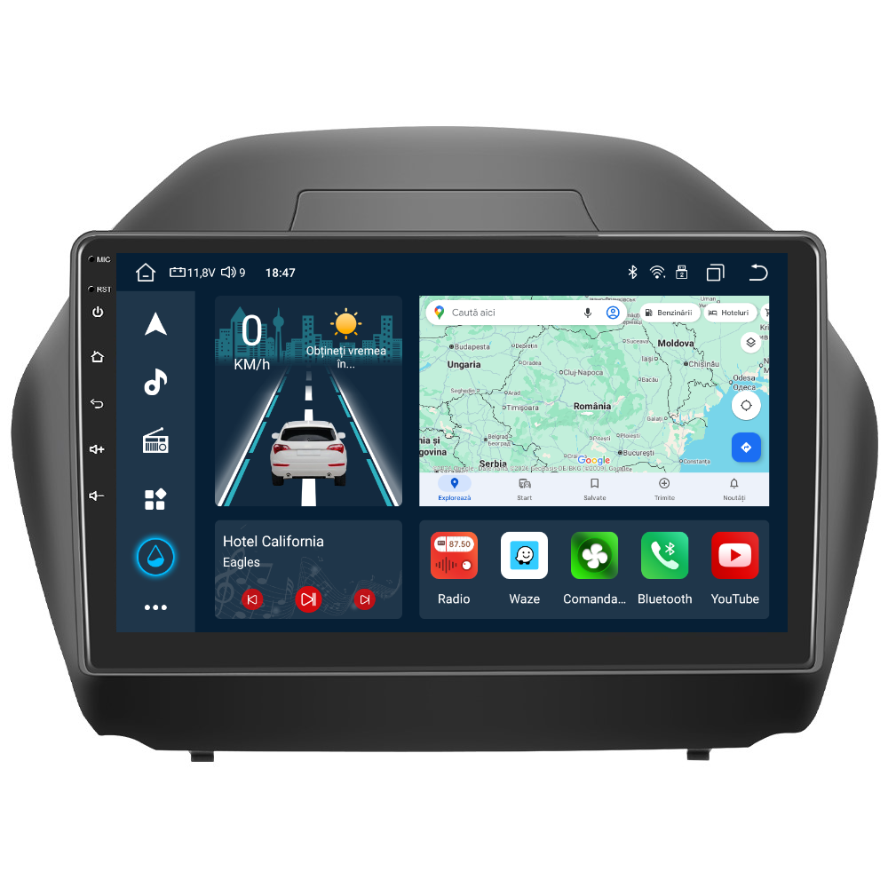 Navigatie dedicata Hyundai IX35 (2010-2015) cu Android 14, 4 GB RAM 64 GB ROM, OCTA-CORE, Carplay si Android auto, Slot SIM 4G, ventilator de racire activ, ecran 10.1 inch HD