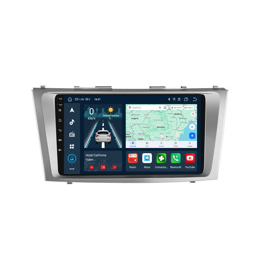 Navigatie dedicata Toyota Camry (2006-2011) cu Android 14, 4 GB RAM 64 GB ROM, OCTA-CORE, Carplay si Android auto, Slot SIM 4G, ventilator de racire activ, ecran 9 inch HD