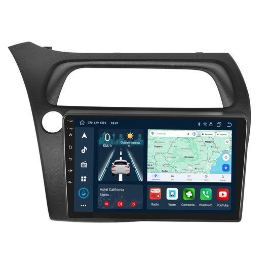 Navigatie dedicata Honda Civic (2006-2011) cu Android 14, 4 GB RAM 64 GB ROM, OCTA-CORE, Carplay si Android auto, Slot SIM 4G, ventilator de racire activ, ecran 9 inch HD