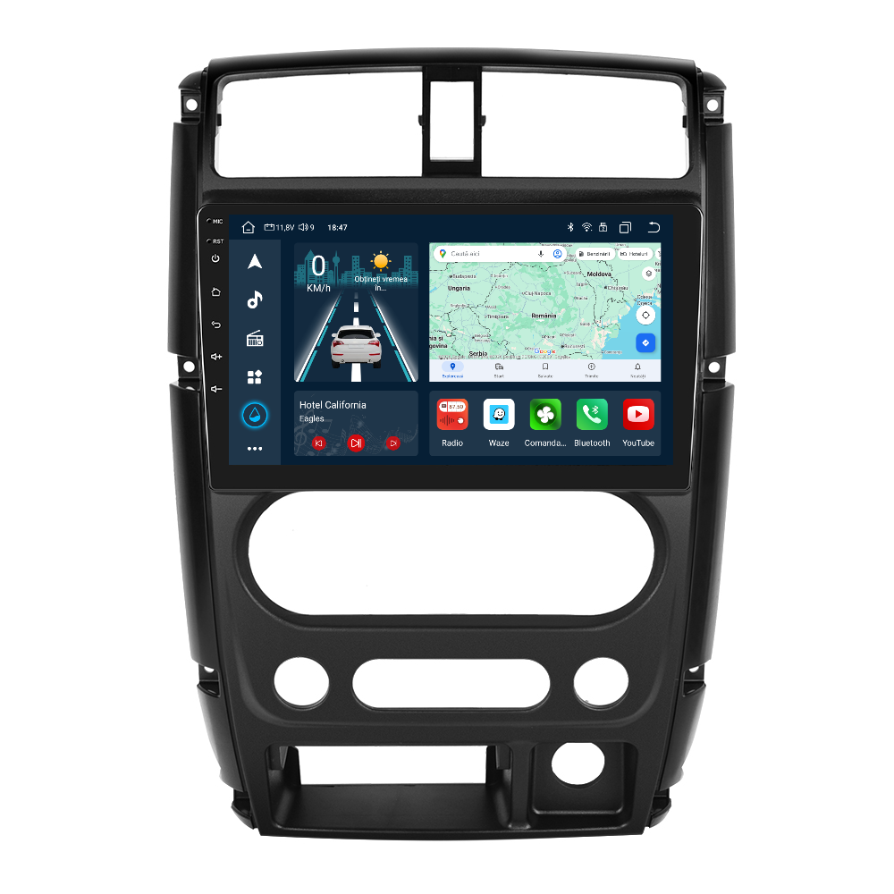 Navigatie dedicata Suzuki Jimny (2007-2012) cu Android 14, 4 GB RAM 64 GB ROM, OCTA-CORE, Carplay si Android auto, Slot SIM 4G, ventilator de racire activ, ecran 9 inch HD