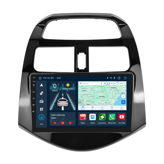 Navigatie dedicata Chevrolet Spark (2011-2014) cu Android 14, 4 GB RAM 64 GB ROM, OCTA-CORE, Carplay si Android auto, Slot SIM 4G, ventilator de racire activ, ecran 9 inch HD