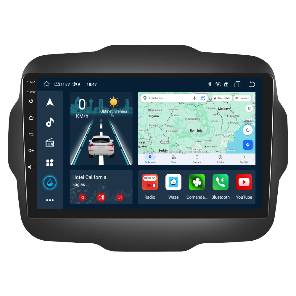 Navigatie dedicata Jeep Renegade (2016-2020) cu Android 14, 4 GB RAM 64 GB ROM, OCTA-CORE, Carplay si Android auto, Slot SIM 4G, ventilator de racire activ, ecran 9 inch HD