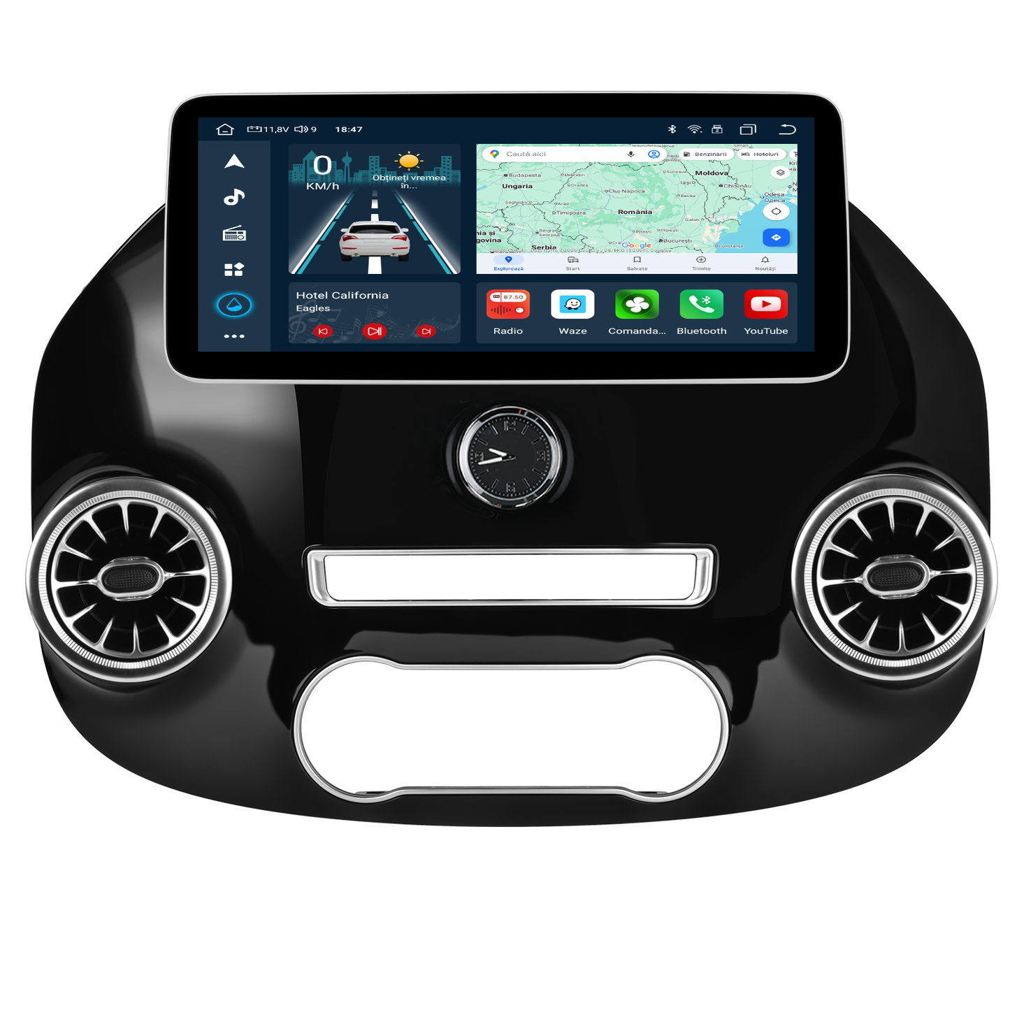 Navigatie dedicata Mercedes-Benz Vito (2016-2021) cu Android 14, 4 GB RAM 64 GB ROM, OCTA-CORE, Carplay si Android auto, Slot SIM 4G, ventilator de racire activ, ecran 12.3 inch HD