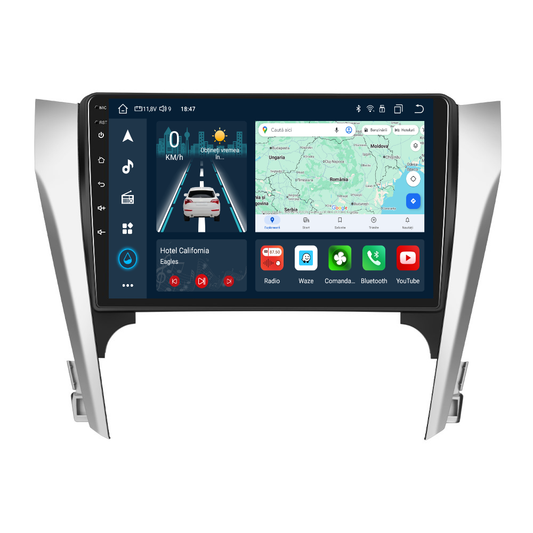 Navigatie dedicata Toyota Camry (2012-2014) cu Android 14, 4 GB RAM 64 GB ROM, OCTA-CORE, Carplay si Android auto, Slot SIM 4G, ventilator de racire activ, ecran 10.1 inch HD