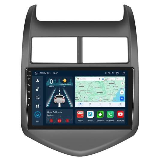 Navigatie dedicata Chevrolet AVEO (2011-2013) cu Android 14, 4 GB RAM 64 GB ROM, OCTA-CORE, Carplay si Android auto, Slot SIM 4G, ventilator de racire activ, ecran 9 inch HD