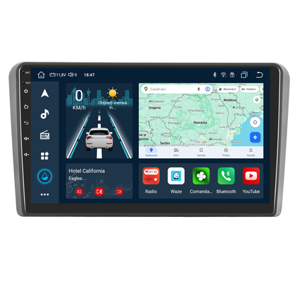 Navigatie dedicata Audi A3 (2008-2012) cu Android 14, 4 GB RAM 64 GB ROM, OCTA-CORE, Carplay si Android auto, Slot SIM 4G, ventilator de racire activ, ecran 9 inch HD