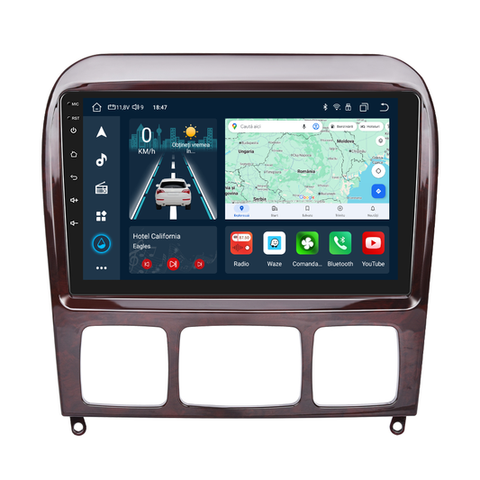 Navigatie dedicata Mercedes-Benz S-Class (1999-2007) cu Android 14, 4 GB RAM 64 GB ROM, OCTA-CORE, Carplay si Android auto, Slot SIM 4G, ventilator de racire activ, ecran 9 inch HD