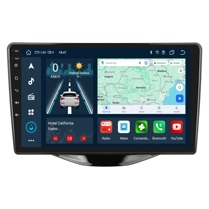 Navigatie dedicata Toyota Aygo 201|Citroen C1 2020|Peugeot 108 cu Android 14, 4 GB RAM 64 GB ROM, OCTA-CORE, Carplay si Android auto, Slot SIM 4G, ventilator de racire activ, ecran 9 inch HD