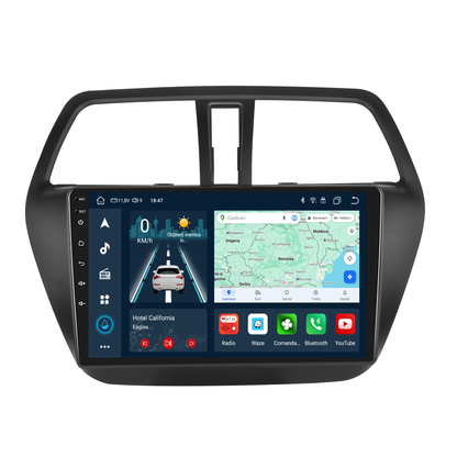 Navigatie dedicata SUZUKI S-CROSS (2014-2017) cu Android 14, 4 GB RAM 64 GB ROM, OCTA-CORE, Carplay si Android auto, Slot SIM 4G, ventilator de racire activ, ecran 9 inch HD