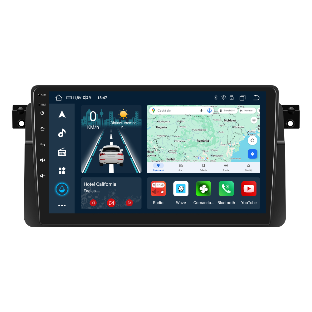 Navigatie dedicata BMW E46 (1999-2005) cu Android 14, 4 GB RAM 64 GB ROM, OCTA-CORE, Carplay si Android auto, Slot SIM 4G, ventilator de racire activ, ecran 9 inch HD