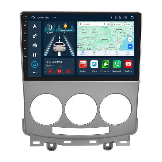 Navigatie dedicata Mazda 5 (2007-2010) cu Android 14, 4 GB RAM 64 GB ROM, OCTA-CORE, Carplay si Android auto, Slot SIM 4G, ventilator de racire activ, ecran 9 inch HD