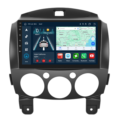 Navigatie dedicata Mazda 2 (2007-2014) cu Android 14, 4 GB RAM 64 GB ROM, OCTA-CORE, Carplay si Android auto, Slot SIM 4G, ventilator de racire activ, ecran 9 inch HD