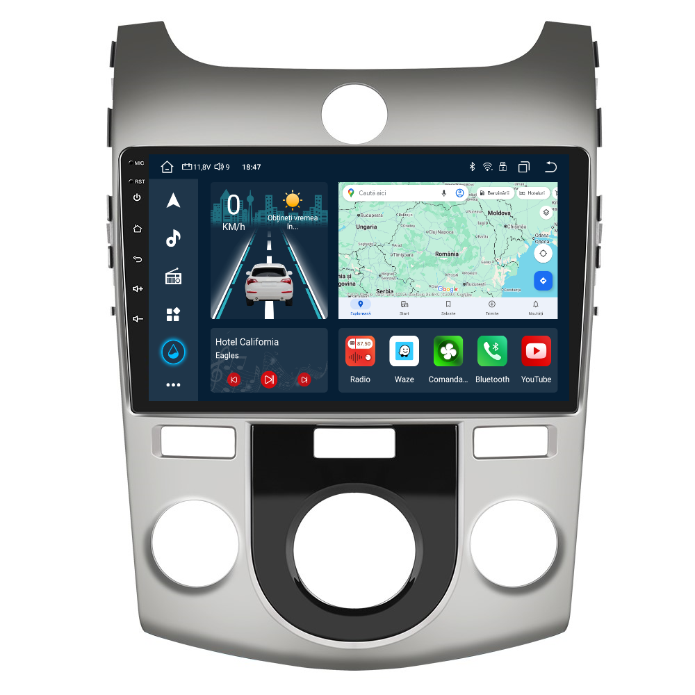 Navigatie dedicata KIA Forte (2009-2017) cu Android 14, 4 GB RAM 64 GB ROM, OCTA-CORE, Carplay si Android auto, Slot SIM 4G, ventilator de racire activ, ecran 9 inch HD