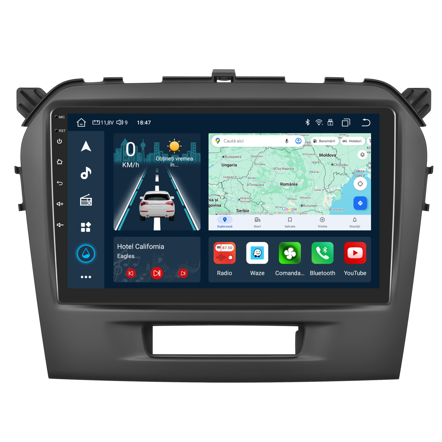 Navigatie dedicata Suzuki Vitara (2014-2018) cu Android 14, 4 GB RAM 64 GB ROM, OCTA-CORE, Carplay si Android auto, Slot SIM 4G, ventilator de racire activ, ecran 9 inch HD