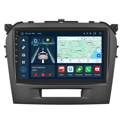 Navigatie dedicata Suzuki Vitara (2014-2018) cu Android 14, 4 GB RAM 64 GB ROM, OCTA-CORE, Carplay si Android auto, Slot SIM 4G, ventilator de racire activ, ecran 9 inch HD