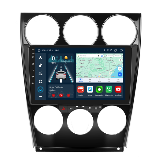 Navigatie dedicata Mazda 6 (2004-2015) cu Android 14, 4 GB RAM 64 GB ROM, OCTA-CORE, Carplay si Android auto, Slot SIM 4G, ventilator de racire activ, ecran 9 inch HD