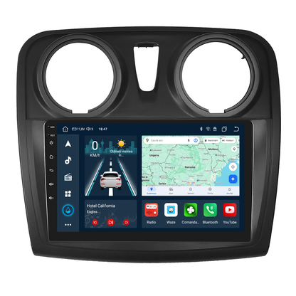 Navigatie dedicata Dacia Logan, Duster, Sandero (2012-2020) cu Android 14, 4 GB RAM 64 GB ROM, OCTA-CORE, Carplay si Android auto, Slot SIM 4G, ventilator de racire activ, ecran 9 inch HD