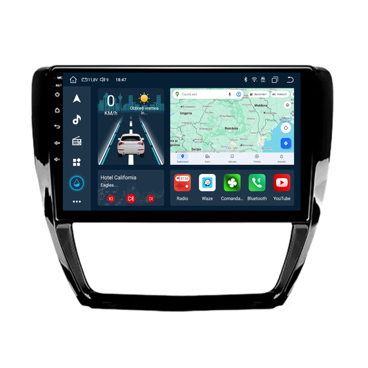 Navigatie dedicata Volkswagen Jetta (2011-2018) cu Android 14, 4 GB RAM 64 GB ROM, OCTA-CORE, Carplay si Android auto, Slot SIM 4G, ventilator de racire activ, ecran 10.1 inch HD