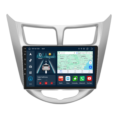 Navigatie dedicata Hyundai Accent | Solaris I Verna (2010-2016) cu Android 14, 4 GB RAM 64 GB ROM, OCTA-CORE, Carplay si Android auto, Slot SIM 4G, ventilator de racire activ, ecran 9 inch HD