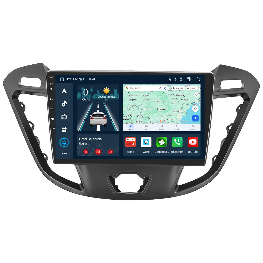 Navigatie dedicata Ford Transit (2012-2019) cu Android 14, 4 GB RAM 64 GB ROM, OCTA-CORE, Carplay si Android auto, Slot SIM 4G, ventilator de racire activ, ecran 9 inch HD